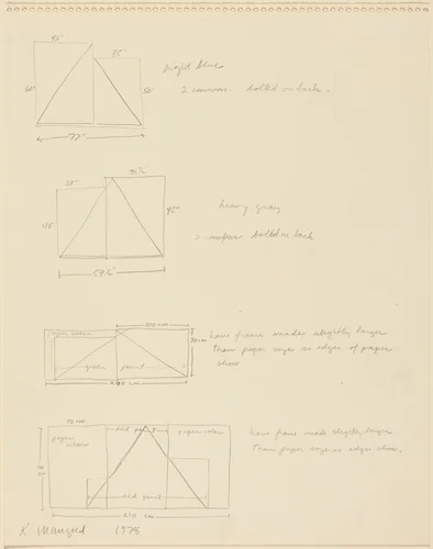 Untitled by Robert Mangold, drawing, 1978