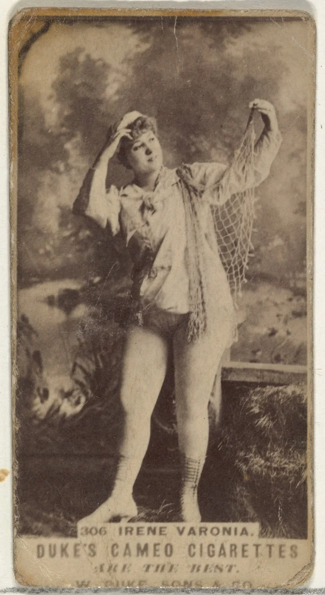 Card Number 306, Irene Verona, from the Actors and Actresses series (N145-5) issued by Duke Sons & Co. to promote Cameo Cigarettes by W. Duke, Sons & Co., photograph, 1880-1889
