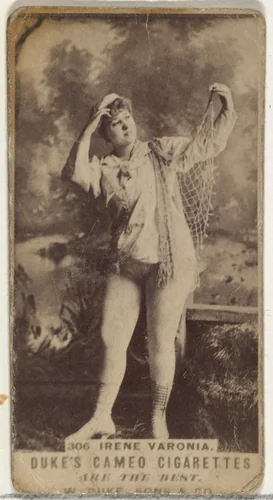 Card Number 306, Irene Verona, from the Actors and Actresses series (N145-5) issued by Duke Sons & Co. to promote Cameo Cigarettes by W. Duke, Sons & Co., photograph, 1880-1889