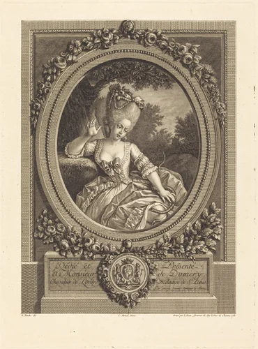Le danger des bosquets by Pierre Adrien Le Beau; Nicolas Tanché, print, 1748-1800