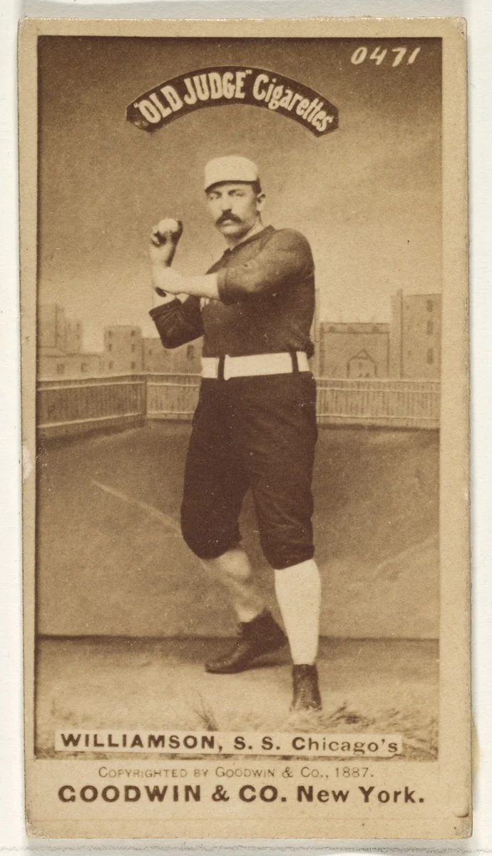 Williamson, Shortstop, Chicago, from the Old Judge series (N172) for Old Judge Cigarettes by Goodwin & Company, photograph, 1887