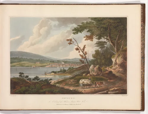 Newburg [Newburgh] (No. 14 of The Hudson River Portfolio) by John Hill, print, 1825