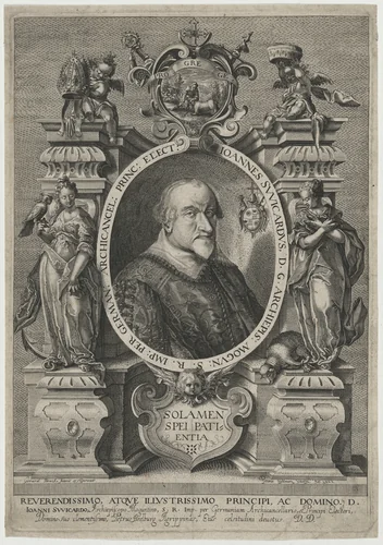 Joannes Swicardus, Archbishop of Maguntino by Peter Isselburg, print, 1606