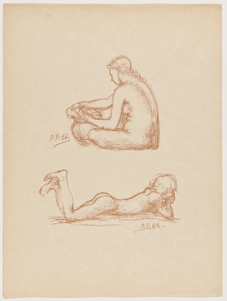 Croquis (Sketches) by Pierre Puvis de Chavannes, portfolio, 1895