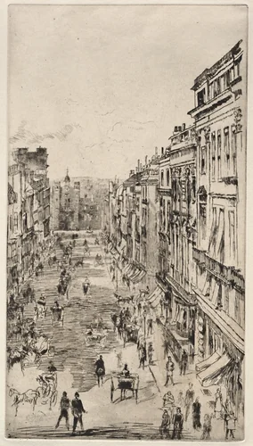 St. James Street by James McNeill Whistler, print, 1878
