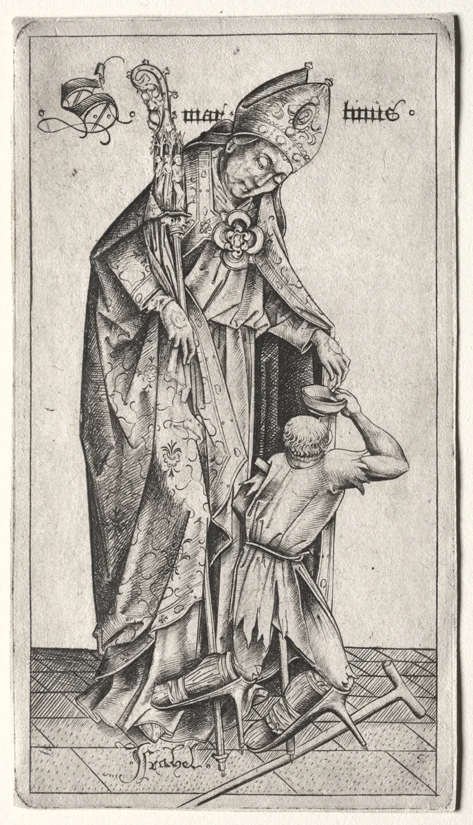 St. Martin by Israhel van Meckenem, print, 1465-1500