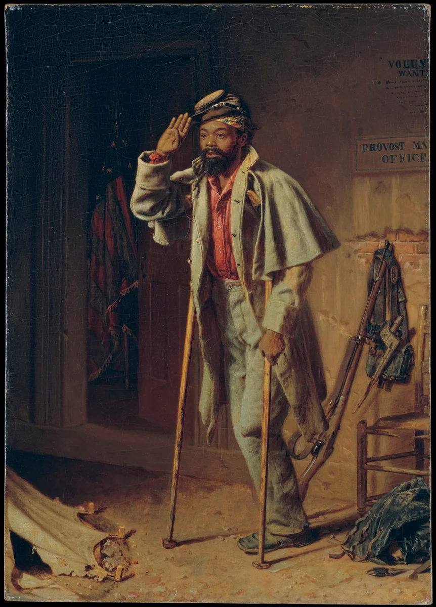 A Bit of War History: The Veteran by Thomas Waterman Wood, artwork, 1866