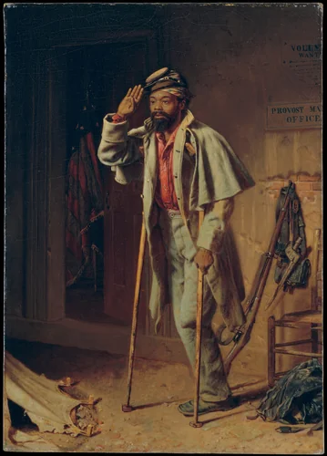 A Bit of War History: The Veteran by Thomas Waterman Wood, artwork, 1866