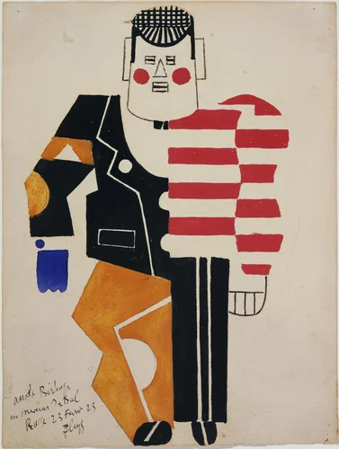 Costume design for the ballet Skating Rink by Fernand Léger, drawing, 1922