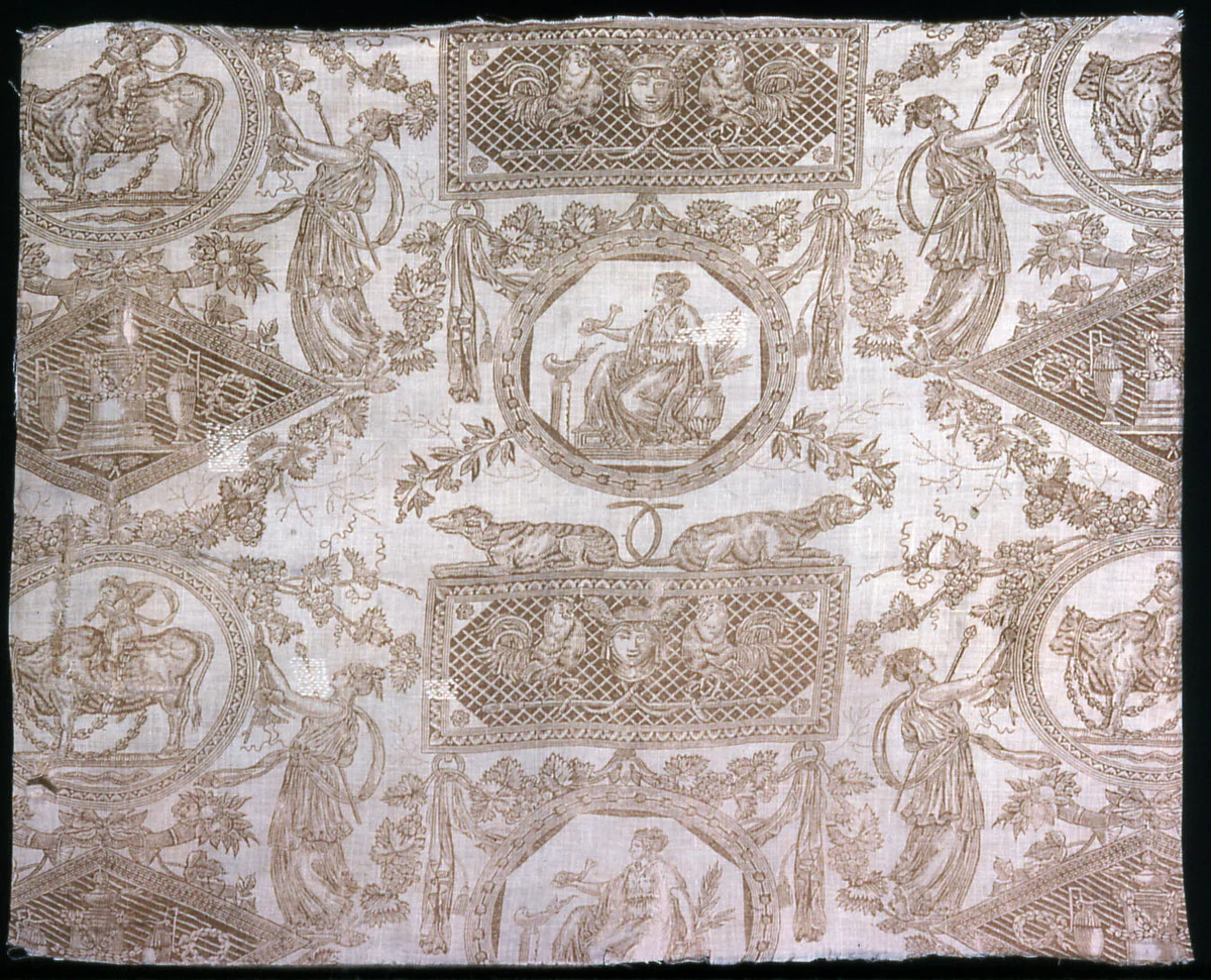 Panel (Furnishing Fabric) by Jean Baptiste Huet, textile, 1805
