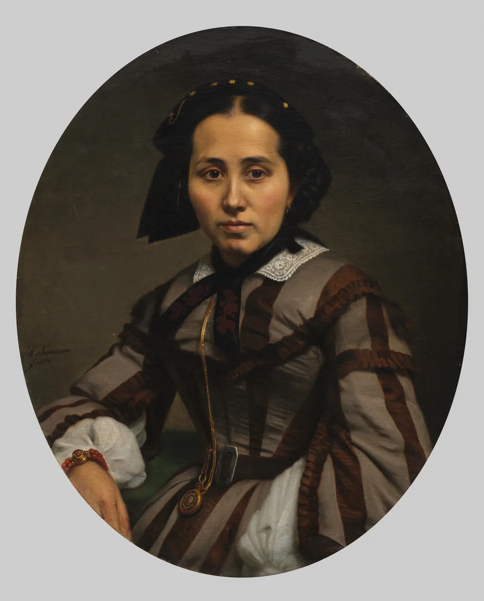 Portrait of a Lady by Johann Heinrich Neumann, painting, 1874