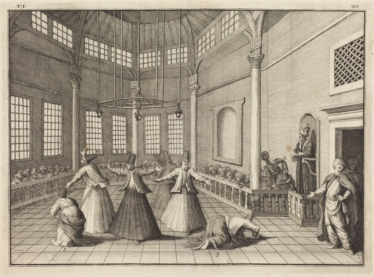 The Inside of a Mosque by William Hogarth, print, 1723