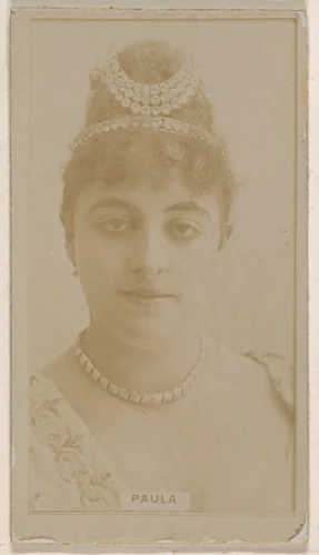 Miss Paula, from the Actresses series (N245) issued by Kinney Brothers to promote Sweet Caporal Cigarettes by Kinney Brothers Tobacco Company, photograph, 1890