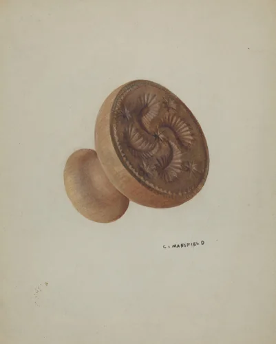 Pa. German Butter Mold by C. Mansfield, index of american design, 1935-1942