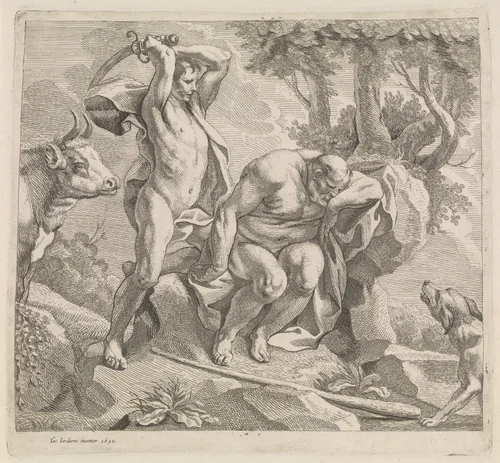 Mercurius en Argus by anonymous, print, 1652-1702