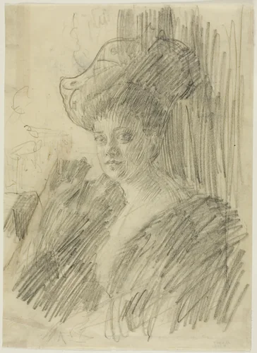 Betty Nansen by Anders Zorn, drawing, 1900-1910