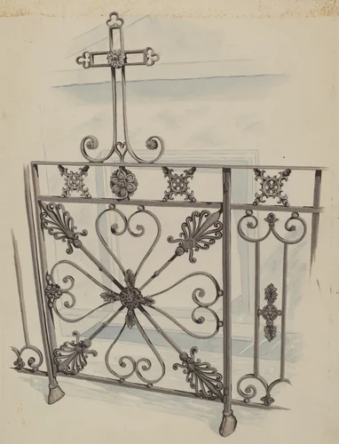 Iron Gate and Fence by Joseph L. Boyd, index of american design, 1936