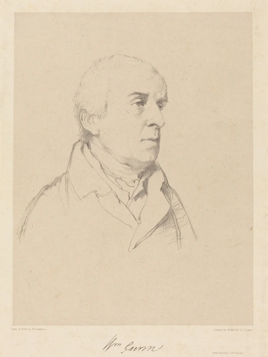 William Gunn by Richard James Lane; John Flaxman, print, 1800-1872