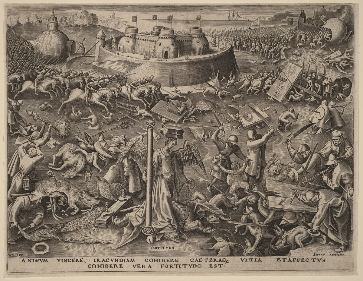 Fortitude by Philip Galle, print, 1559