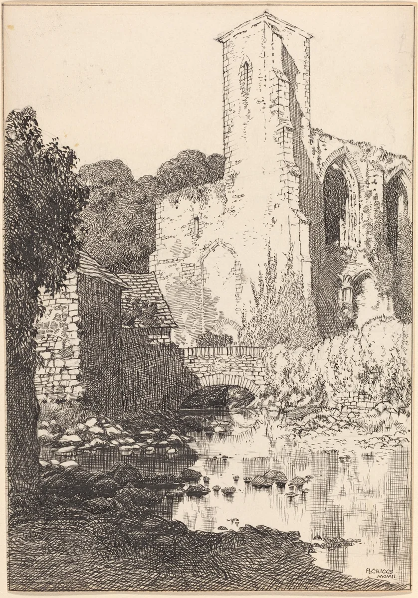 St. Mary's College, St. David's by F. L. Griggs, drawing, 1902