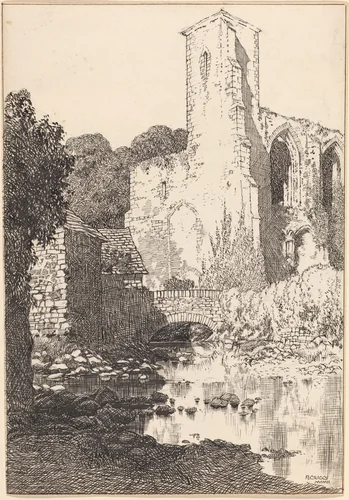 St. Mary's College, St. David's by F. L. Griggs, drawing, 1902