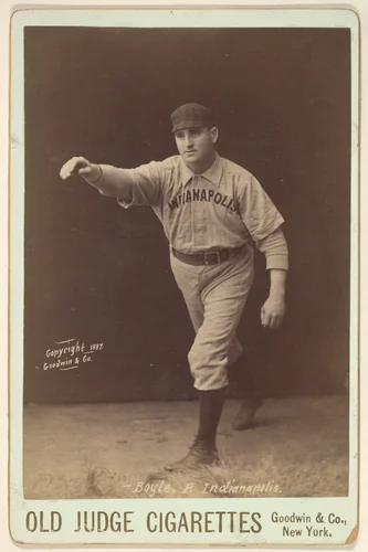 Henry Boyle, Pitcher, Indianapolis, from the series Old Judge Cigarettes by Goodwin & Company, photograph, 1887