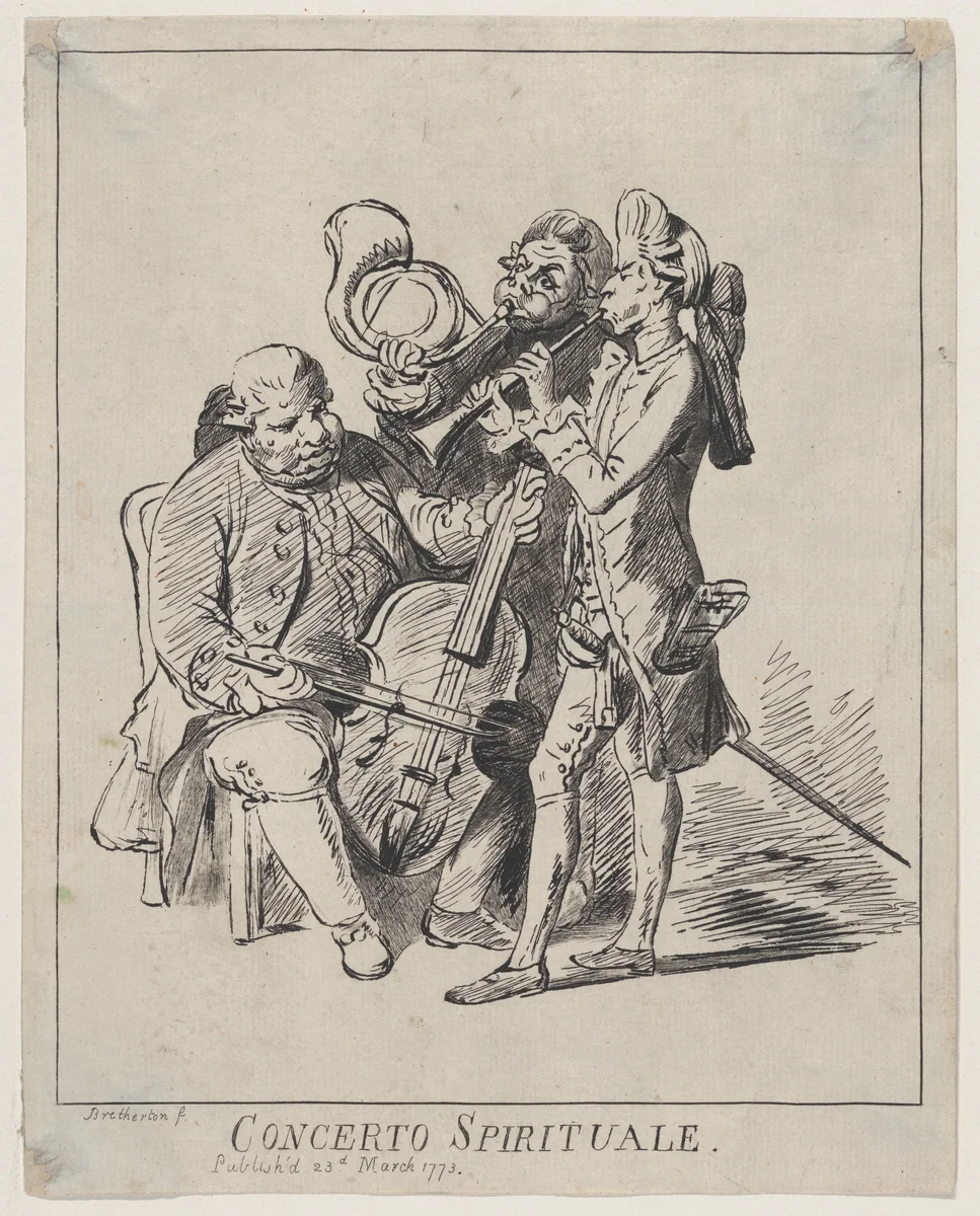 Concerto Spirituale by James Bretherton, print, 1773