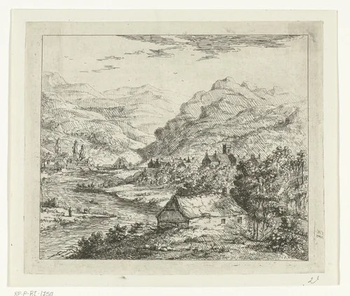 Gezicht in de Hooglanden te Schotland by Dirk Vis Blokhuyzen, print, 1809-1869
