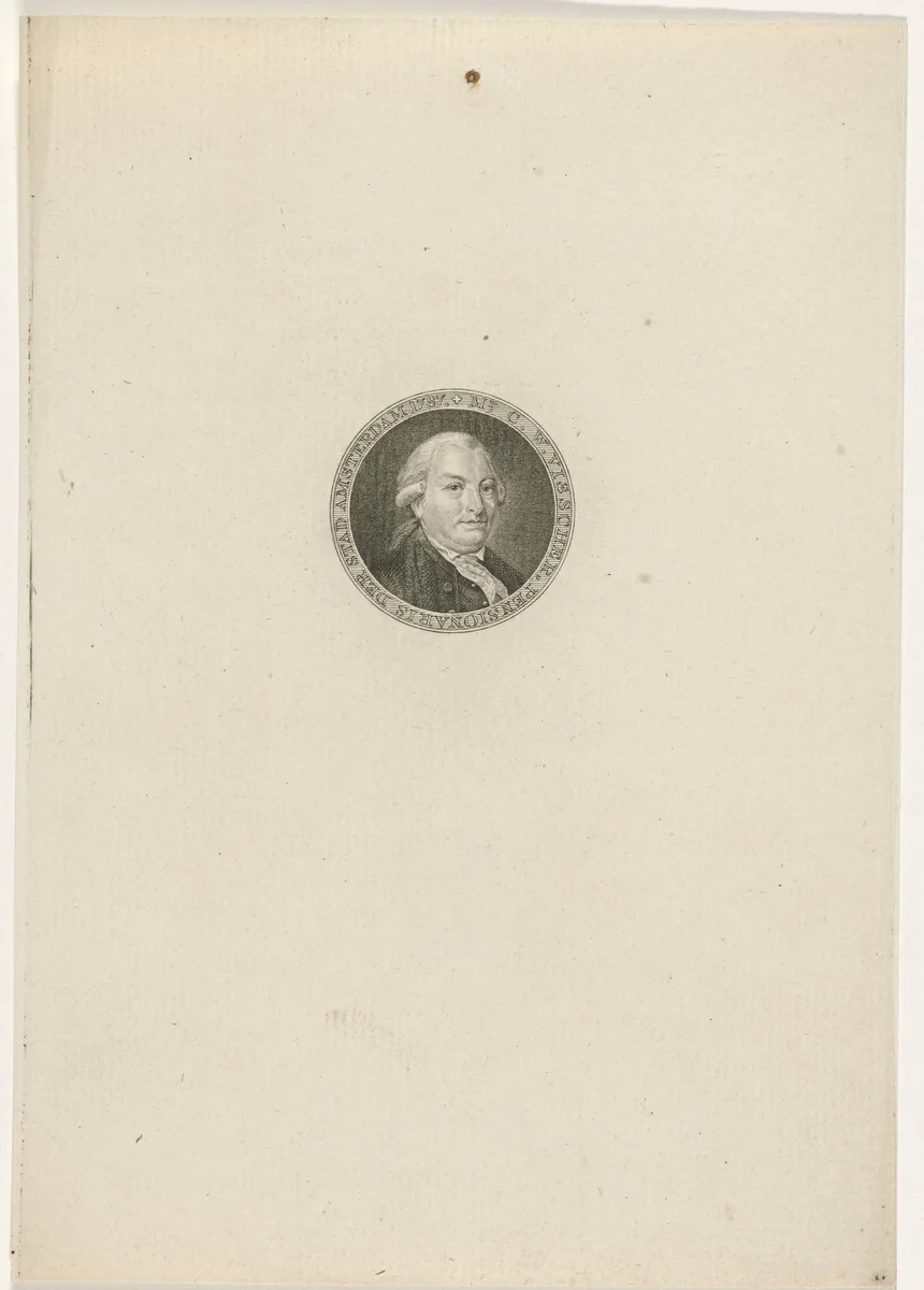Portret van Carel Wouter Visscher by Abraham Jacobsz. Hulk, print, 1787