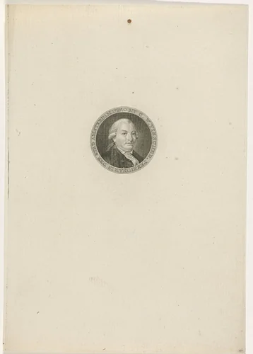 Portret van Carel Wouter Visscher by Abraham Jacobsz. Hulk, print, 1787