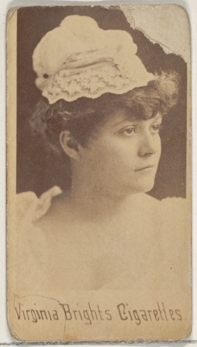From the Actors and Actresses series (N45, Type 5) for Virginia Brights Cigarettes by Allen & Ginter, photograph, 1885-1891