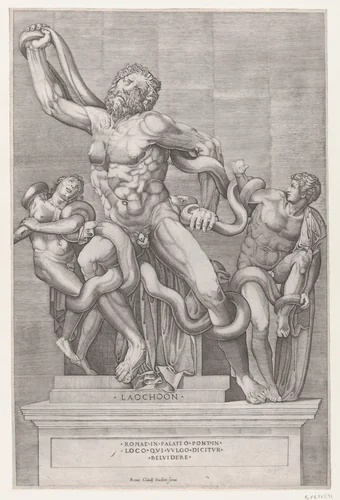 Laocoon, from "Speculum Romanae Magnificentiae" by Nicolas Beatrizet, print, 1530-1580