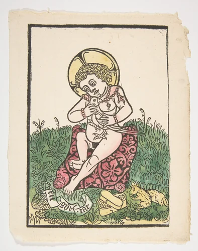 Christ Child With New Year's Wish (Schr. 784) by anonymous, print, 1400-1499