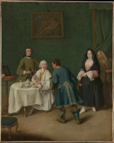 The Temptation by Pietro Longhi, painting, 1746