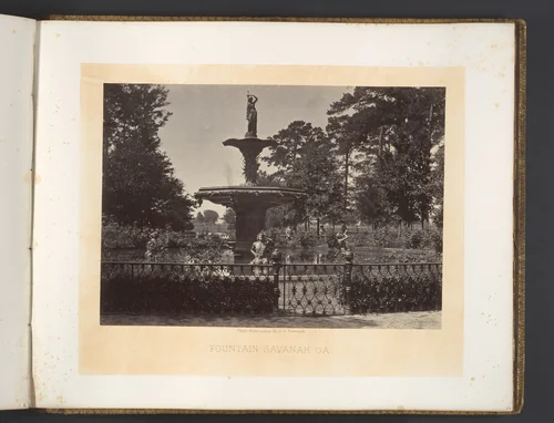 Fountain, Savanah, Georgia by George N. Barnard, photograph, 1860-1869