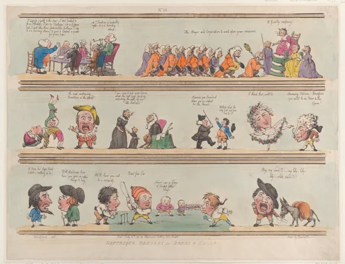 Grotesque Borders for Rooms & Halls, Plate 13 by Thomas Rowlandson, print, 1799