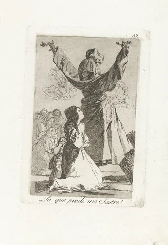 Wat een kleermaker kan doen! by Francisco de Goya, print, 1797-1799