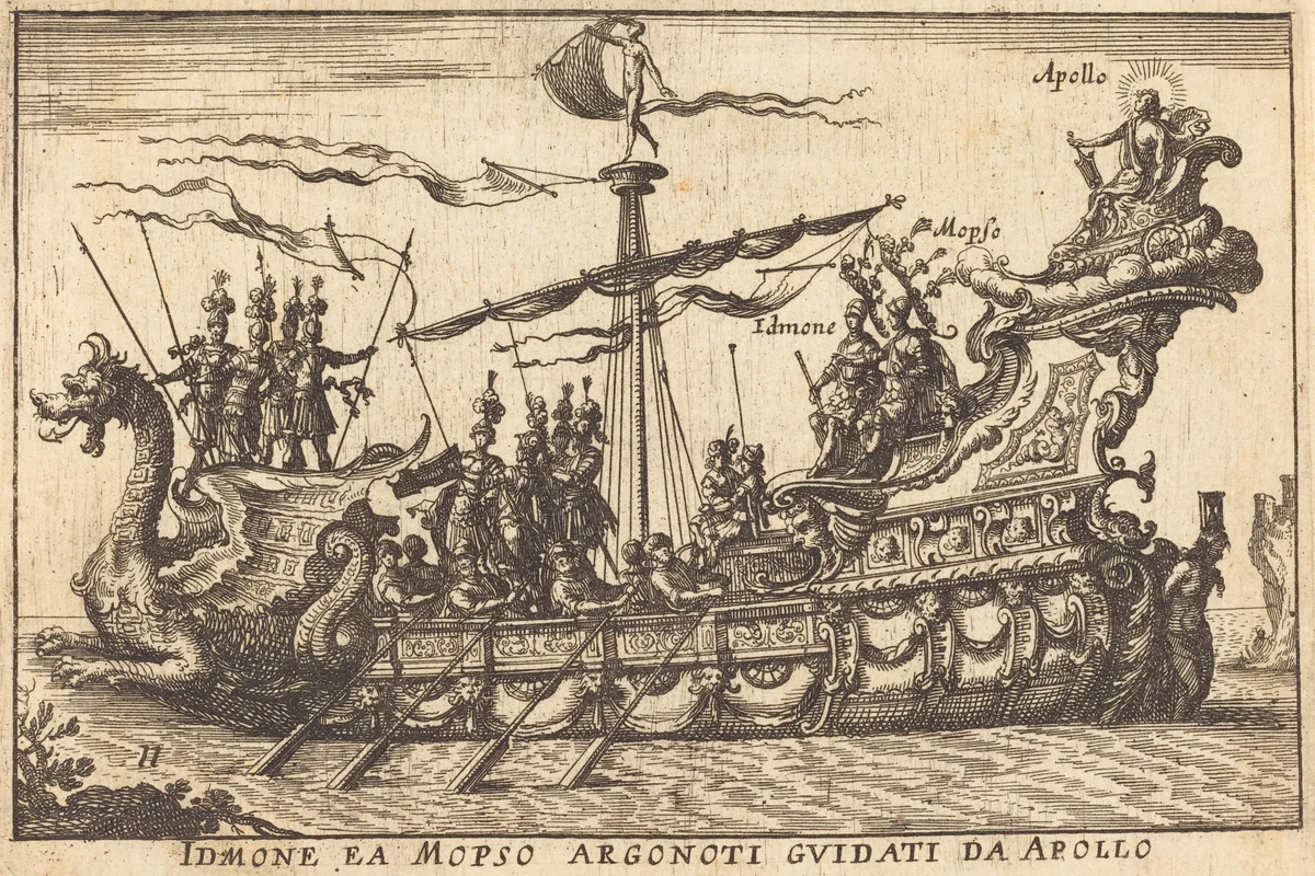Idinone ea Mopso Argonoti guidati da Apollo by Balthasar Moncornet
Remigio Cantagallina, print, 1600-1668