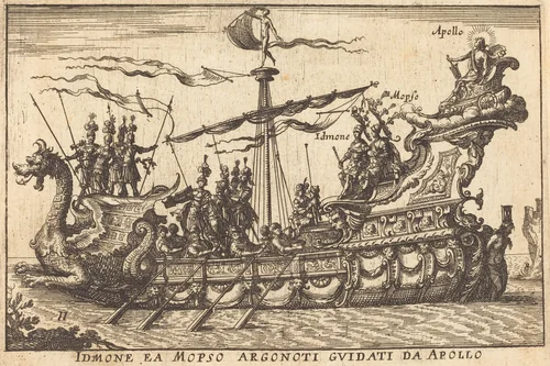 Idinone ea Mopso Argonoti guidati da Apollo by Balthasar Moncornet
Remigio Cantagallina, print, 1600-1668