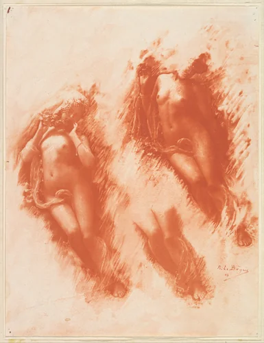 [Study in Orange] by René Le Bègue, photograph, 1903