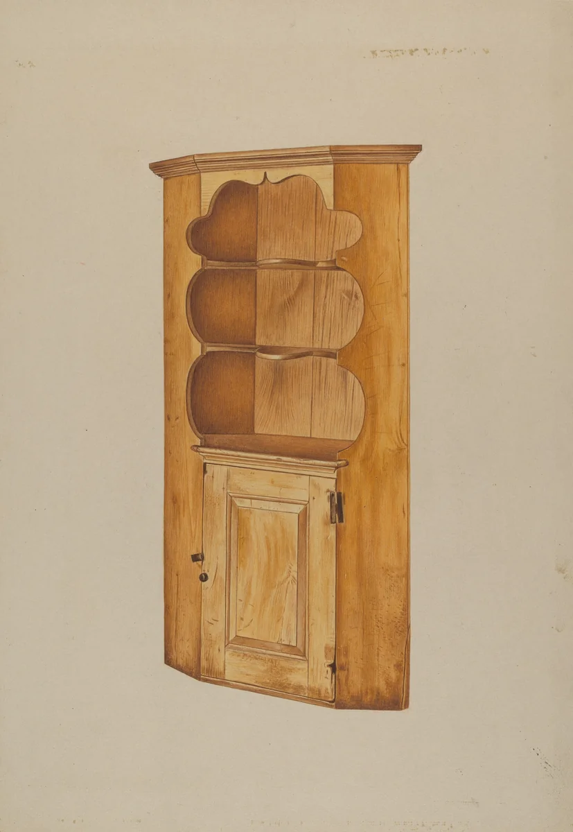 Corner Cupboard by Michael Riccitelli, index of american design, 1938
