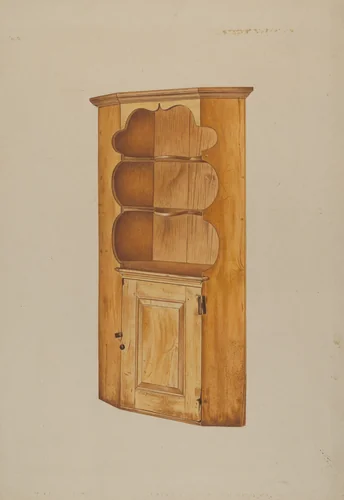 Corner Cupboard by Michael Riccitelli, index of american design, 1938