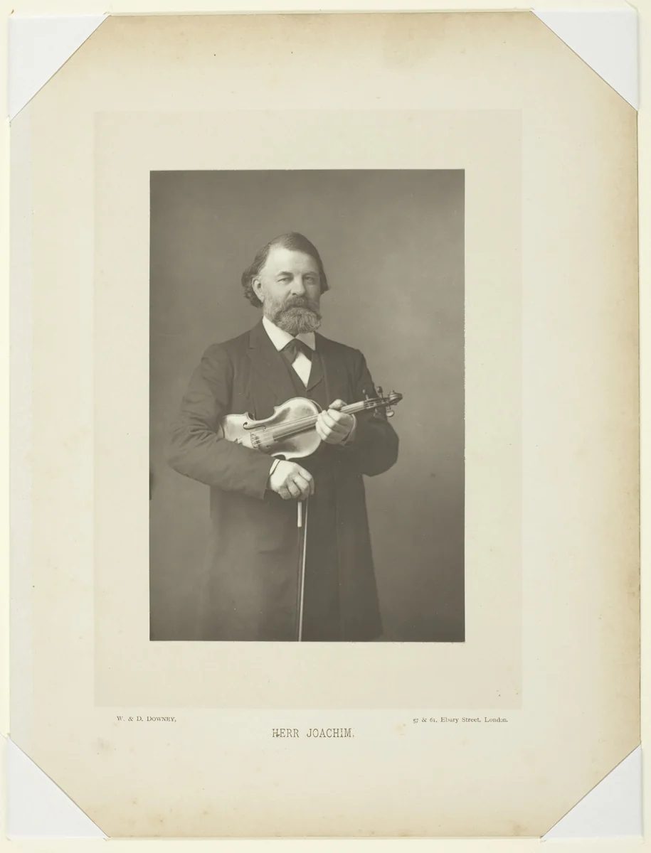 Herr Joseph Joachim by W. Downey and D. Downey, print, 1885