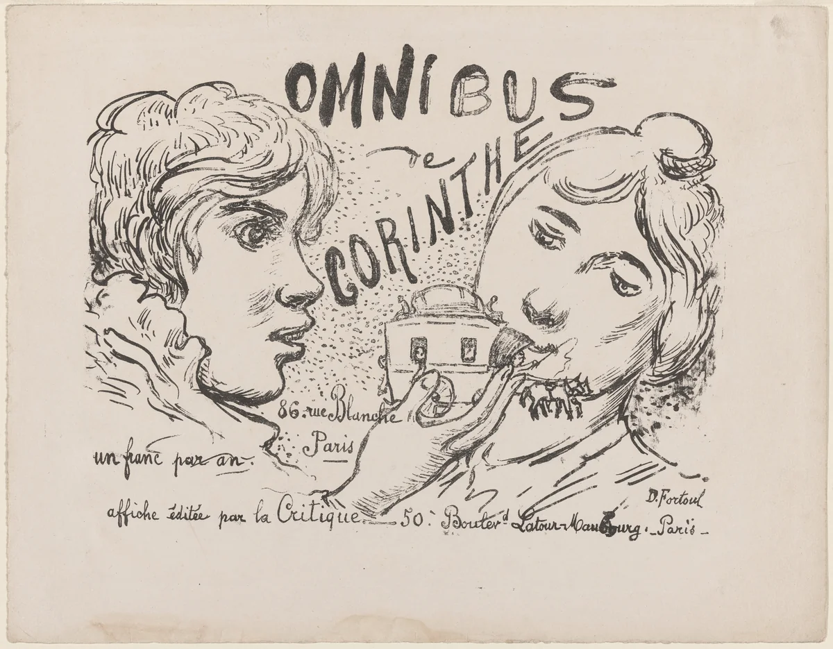 Supplement to "L'Omnibus de Corinthe" by Désiré Fortoul, print, 1896-1897