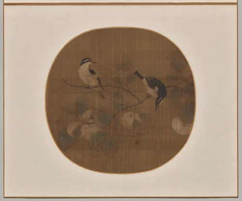 Birds on a Peach Branch by Unknown, painting, 1100-1199