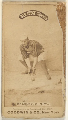 Thomas H. "Pat" Deasley, Catcher, New York, from the Old Judge series (N172) for Old Judge Cigarettes by Goodwin & Company, photograph, 1887