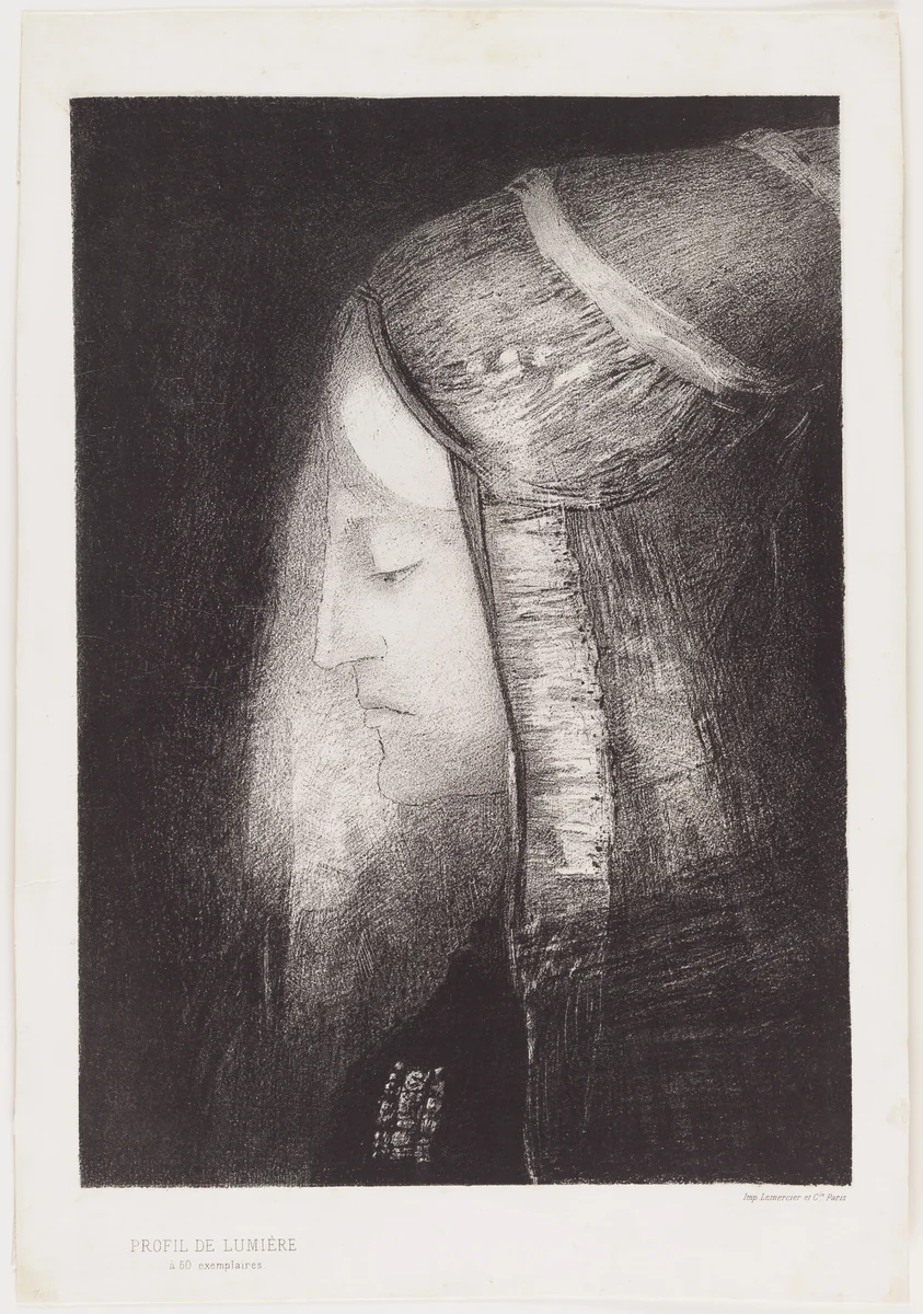 Profile of Light (Profil de Lumière) by Odilon Redon, print, 1886