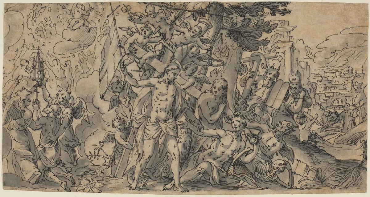 The Way of Salvation by Georg Pecham, drawing, 1595