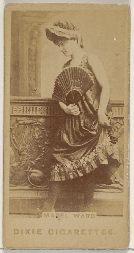 Mabel Ward, from the Actors and Actresses series (N45, Type 7) for Dixie Cigarettes by Allen & Ginter, photograph, 1885-1891