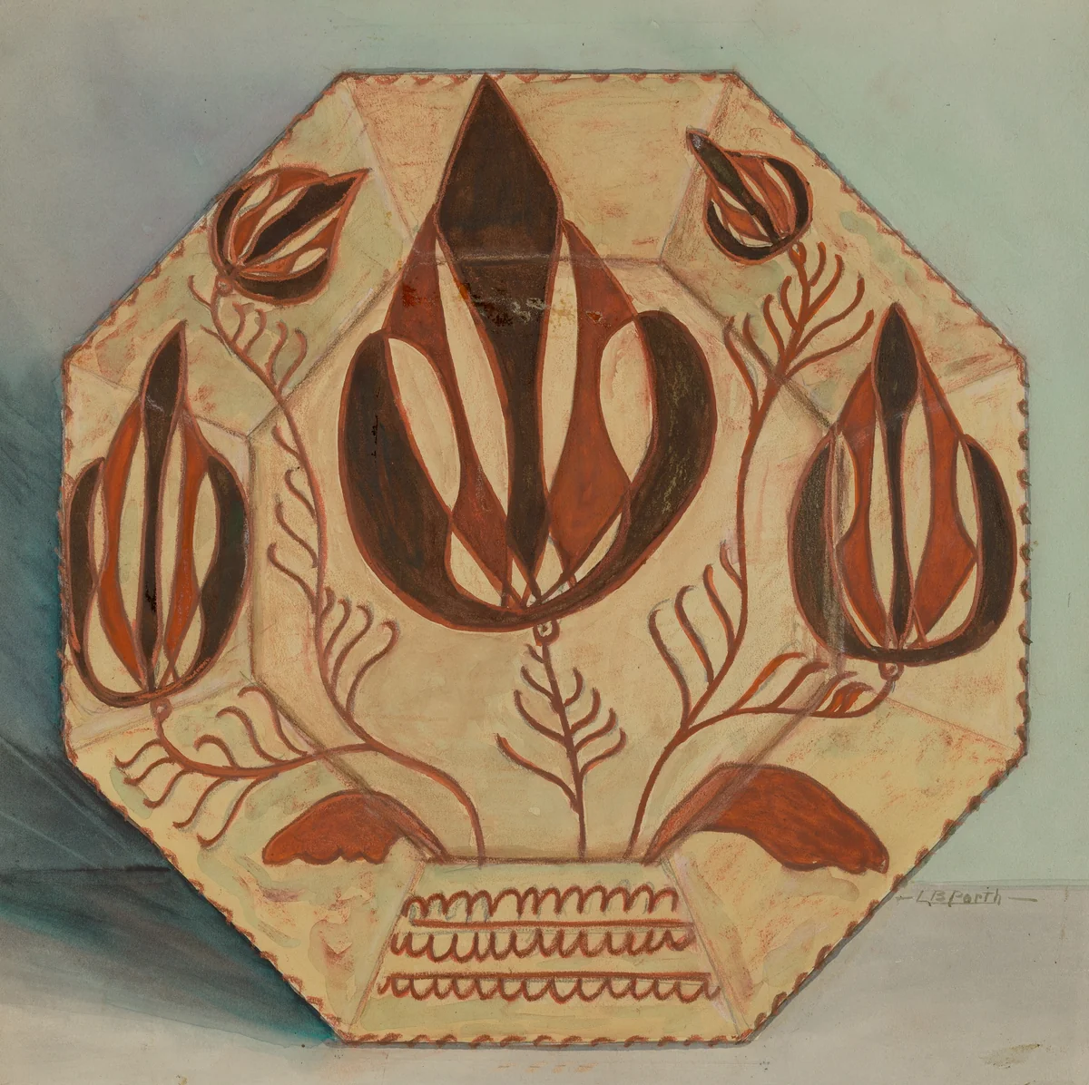 Pa. German Plate by Lawrence Porth, index of american design, 1936